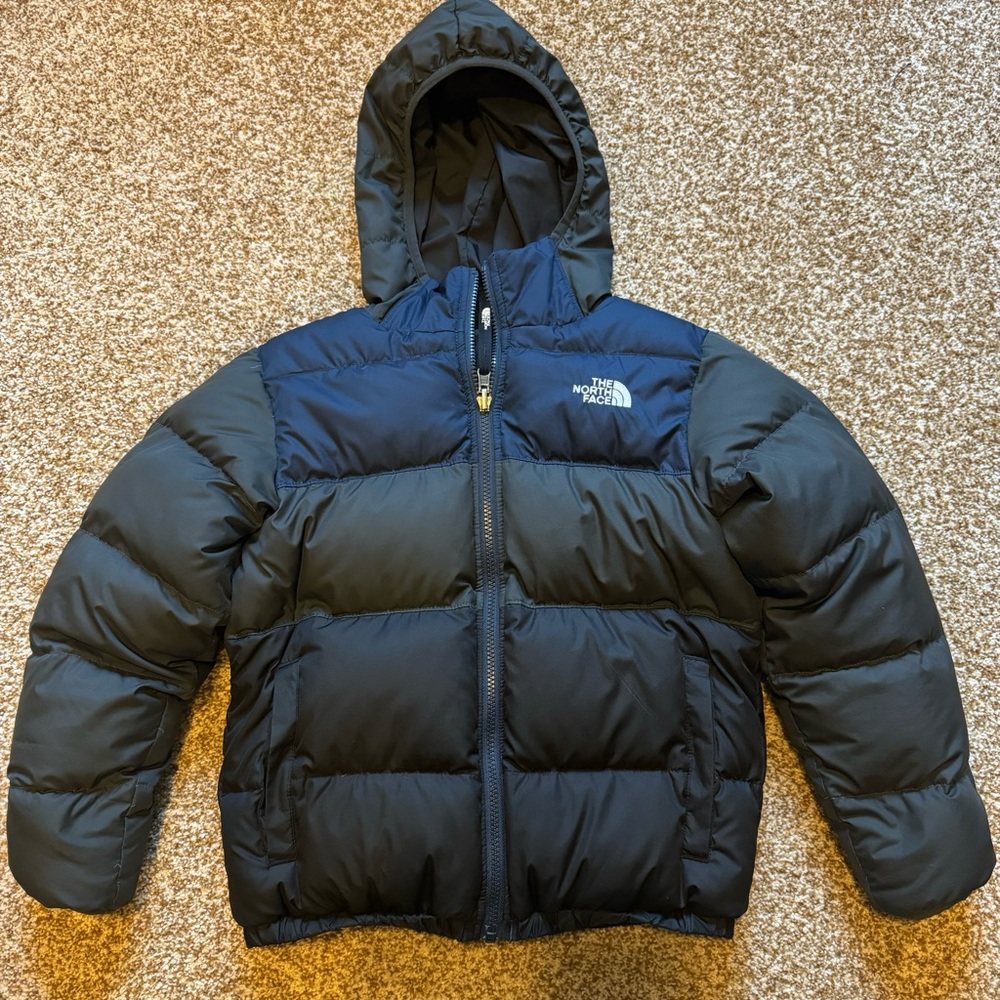 North Face Reversible Down Hooded Jacket